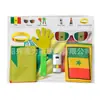 Suprimentos para Torcedores da Copa Africana de 2027 Cachecol de Futebol Bandeira do Senegal Conjunto de Torcida Pulseira de Silicone Mão que Bate Bastão de Bater Palmas