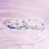 Anillo Mariposa de Luz Estelar Anillos a Juego para Pareja Resina Lujo Nicho Joyería de Alta Gama Regalo de San Valentín para Novia