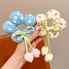 [Crianças] Tiara de Flor Tulipa de Primavera Doce e Fofa Acessório de Cabelo Tridimensional Meninas Tiara com Bolas Acolchoadas de Algodão