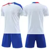 Conjunto de Uniforme de Futebol de Manga Curta para Venda por Atacado Transfronteiriça Masculino, Roupas de Performance Infantil, Uniformes Escolares Primários e Secundários, Roupa Esportiva de Secagem Rápida para Clubes