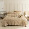 Advanced Sense Novo Conjunto de Quatro Peças Algodão Puro Algodão Lavado Capa de Colcha Lençol Textura Simples Sentido Nude Dormindo Ins Estilo Nórdico