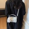 Bolsa Boston de Cor Sólida Estilo Francês de Nicho para Mulheres 2025 Nova Moda Outono e Inverno Ombro Transversal