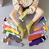 Calcetines nuevos: calcetines hasta la pantorrilla, estilo fino de verano, color liso, calcetines de verano ultradelgados para mujer, empaque individual del fabricante