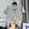 Nueva Camiseta de Manga Corta Tie-Dye para Hombre Verano 2026, Corte Holgado, Cuello Redondo, Estampado de Letras, Top Casual de Moda para Hombre