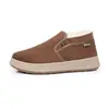 Sapatos de pano de Pequim antigo de cano alto forrados com fleece quentes à prova d'água slip-on sola grossa antiderrapante para meia-idade e idosos botas de algodão para pai dropshipping