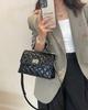 Bolso de Hombro de Cuero de Vaca con Cera de Aceite para Mujer, Cuadros Acolchados Elegante, Moderno y Sencillo para Mujer, Funda de Cuero Práctica para Compras