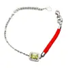 Venta al por mayor de fábrica Popular Pulsera de Peridoto Natural con Incrustaciones de Plata S925 Piedra Principal 4*6 Joyería de Lujo Venta Directa de Fábrica