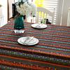 Estilo étnico do sudeste asiático bronzeando algodão listrado e linho renda toalha de mesa toalha de mesa de chá toalha de mesa uma geração de cabelo