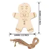 Etiquetas Colgantes Navideñas de Madera Transfronterizas Etiquetas Pequeñas de Madera Colgante Grabado Manualidades Joyería Regalos Procesamiento Hueco Láser