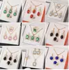 Juego de Joyería Vintage con Pedrería, Collar Pendientes Anillo Pulsera, Chapado en Oro Cristal de Colores Juego de Joyería de Fantasía para Mujeres Boda Fiesta