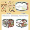 História de Amor Dourada e de Jade Celebração Vermelha e Branca Série Estilo Antigo Kit de Paisagismo 3D Sem Corte Diário DIY Brinquedo de Alívio de Estresse Adesivos