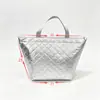 Nova Bolsa Térmica com Padrão de Diamante de Grande Capacidade para Trabalho Bolsa de Lancheira Portátil para Deslocamento Bolsa Térmica Portátil para Supermercado à Prova d'Água