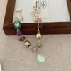 Pulsera de Cuentas Vintage Copo de Nieve de Piedra Lunar, Lujo Ligero, Sensación de Alta Gama, Diseño de Nicho Único, Joyería Hecha a Mano