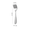 Garfo de Frutas em Aço Inoxidável 304 Estilo Japonês Lixado Garfo de Sobremesa Cabo Inclinado Garfo de Salada Palito de Petisco Doméstico Garfo Pequeno para Bolo