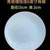 Juego de Vajilla de Cerámica de Alta Temperatura Bajo Esmalte de Jingdezhen, Juego Exquisito de Cuencos y Platos Color Verde Sombra, Porcelana de Alto Blanco para el Hogar, Fácil de Limpiar, Para Regalo