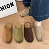 Diseño único Boken 2026 zapatillas de casa tipo francés sin cordones, punta perezosa, para mujer, adecuadas para usar al aire libre, con suela dividida sintética, modelo nuevo