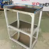 Estanterías de Acero Inoxidable Personalizables Racks de Almacén con Ruedas Almacenamiento con Ruedas Carrito de Herramientas de Hierro Multicapa para Rotación