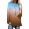 Camiseta de manga larga con cuello redondo y estampado digital 3D para mujer, moda transfronteriza de comercio exterior europeo y americano 2021