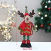 Novas decorações de Natal Boneco de neve retrátil Boneca de tecido Alce Arranjo de janela Papai Noel Decoração Enfeites