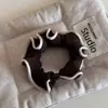 Goma para el Pelo de Encaje Blanco Pequeño Estilo Francés Fragante Elástico Alto Anillo para el Pelo Accesorio para el Cabello Versátil Elegante para Moño