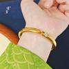 Pulseira Dourada Brilhante Personalizada Jin Yan Estilo Frio Cravejada com Diamantes Celebridade da Internet Japonesa e Coreana Pulseira de Moda de Luxo Discreto para Namorada