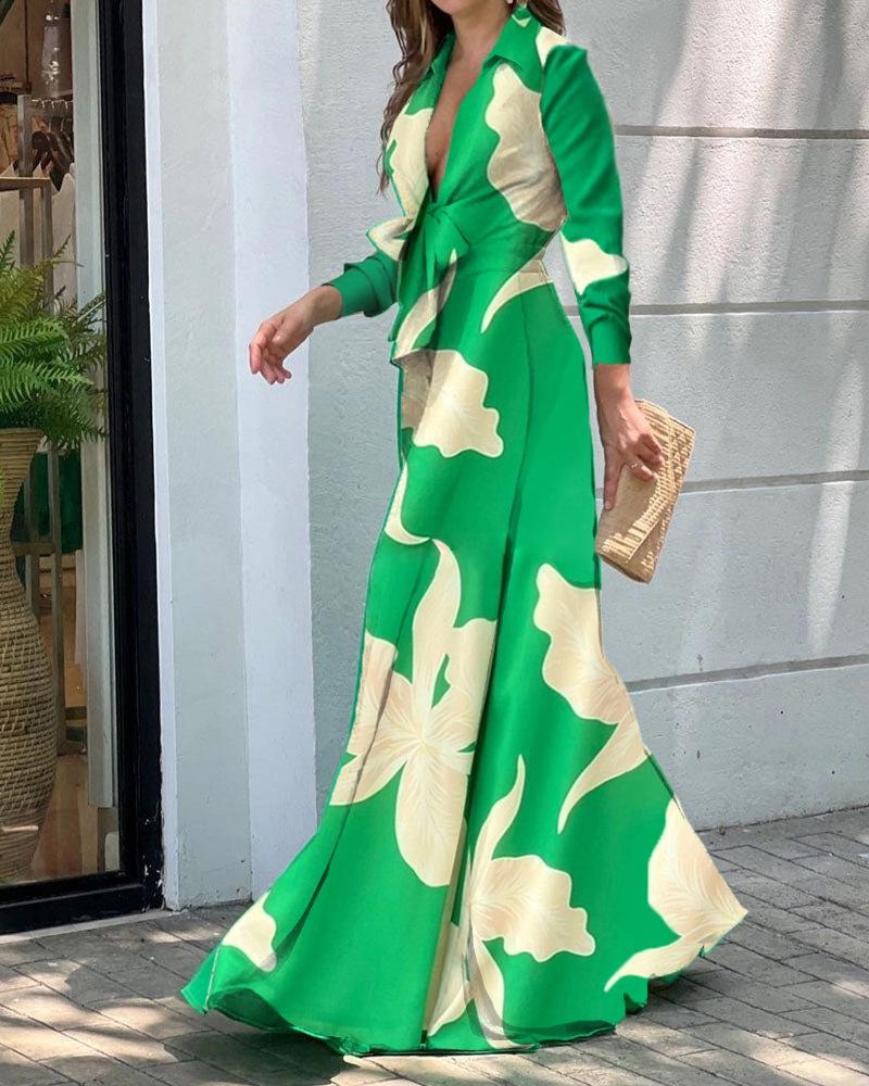 绿花朵