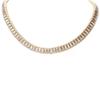 Collar de plata con cristales de diamantes de una hilera, estilo hip hop, para mujer, con explosiones europeas y americanas, y cadena de oro con diamantes de imitación de una hilera.