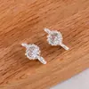 Zircônio cravejado de cobre fileira dupla contas espaçadoras contas soltas fio de contas pingente duplo pendurado redondo pulseira colar brinco acessórios de joia DIY