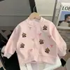 Abrigo para niña, nueva moda de primavera, cárdigan elegante para bebé niña, ropa para niños pequeños, blusa de manga larga para niños de primavera y otoño