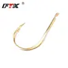 Ftk Anzuelo de Pescado para Carpa con Púa Plana de Color Dorado para Pesca de Fondo, Anzuelo Especial para Carpa Roni Carp