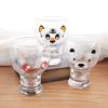 Pegatina de cristal con forma de oso panda, taza de café helada, taza de jugo, batido, bebida fría, taza de cerveza de celebridades de Internet