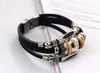 Joias Populares Europeias e Americanas Mais Vendidas, Pulseiras de Casal Estilo Retro Artístico Atacado, Pulseiras de Couro Versáteis Unissex