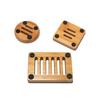 Jabonera de bambú con drenaje, resistente al moho y disponible en stock en el extranjero. Jabonera de madera de bambú.