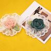 Flor hecha a mano Textiles para el hogar Accesorios de ropa para niños Ropa de juguete Encaje Rollo de lana Flor