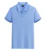 Camisa Polo com Lapela de Algodão de Fibra Longa Personalizada Verão Publicidade de Equipe Corporativa Camisa Cultural Manga Curta Bordado Logo de Impressão