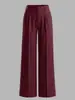Pantalones de traje de pierna ancha a rayas verticales de cintura alta para mujer, Comercio exterior transfronterizo de verano 2026 Amazon, Elegantes y modernos para el trabajo, Versátiles