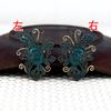 60588-1 Cobre Joyería Estilo Antiguo DIY Cobre Goteo de Aceite Hecho a Mano Horquilla Corona de Pelo Material Accesorios 25*33mm