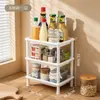 Estante de almacenamiento BNBSKitchen para condimentos, salsas y botellas de salsa de soya, organizador de encimera de múltiples capas