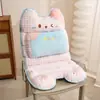 Cojín de asiento de dibujos animados con respaldo integrado para sentarse a largo plazo en la oficina, cojín de asiento protector de cintura para estudiantes de dormitorio, cojín para silla para niñas