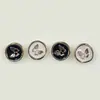 Moda redonda mariposa negro y blanco plástico botón camisa cárdigan suéter tejido abrigo hebilla decorativa cabeza cuerda accesorios