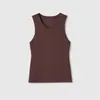 Camiseta sin mangas acanalada multicolor casual elegante para mujer, estilo europeo y americano transfronterizo, nueva moda 2026 2335180