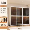 Guarda-Roupa de Aço Estilo Moderno para Armazenamento no Quarto, Guarda-Roupa de Chão para Apartamento de Aluguel Infantil, Cabideiro de Armazenamento à Prova de Poeira para Adultos