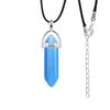 Desejo pedra natural hexagonal pilar pingente europeu e americano moda natural cristal hexagonal pilar bala pilar hexagonal colar