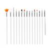 Pincel de desenho pintado estilo japonês pincel 15 canetas nail art caneta terno fototerapia caneta Esmalte cola pincel pintura flor nail art ferramentas