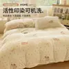 Novo Conjunto de Quatro Peças de Cama de Veludo Leite Desenho Animado 2025 Outono e Inverno Espessado Lençóis e Fronhas de Veludo Coral Roupa de Cama com Forro de Lã