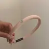 Estilo Francês Leve Luxo Mesmo Estilo Faixa de Cabeça Rosa com Strass Novo Estilo 2023 Simples Versátil Acessórios de Cabelo para Rosto Pequeno Acessórios de Cabeça