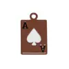 Pintado Creativo Agujero para Colgar Mini Aleación DIY Accesorios de Joyería Colgante un Colgante de Carta de Póker Llavero Colgante de Bolsa Venta al por Mayor