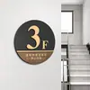 Señal de Piso de Acrílico de Alta Gama para Hotel Número de Elevador Señal Digital Escalera de Dormitorio Comunitario Número de Escalera