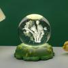 Luz Noturna Criativa Bola de Cristal Tulipa Quarto Escultura Interna 3D Luminosa Ornamento de Mesa Presente de Aniversário para Meninas