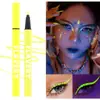 Delineador de Ojos Fluorescente Nuevo Producto Transfronterizo, Delineador UV Colorido, Resistente al Agua, Resistente al Sudor, Maquillaje Difícil de Quitar, Pincel para Pintar la Cara